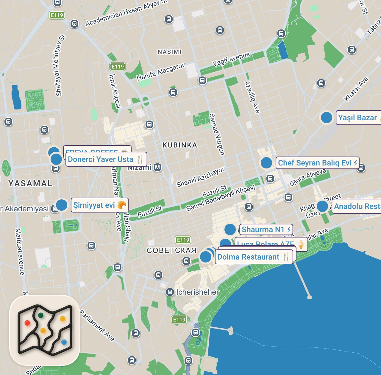 Map preview for AZERBAYCAN SOKAK LEZZETLERİ!!!