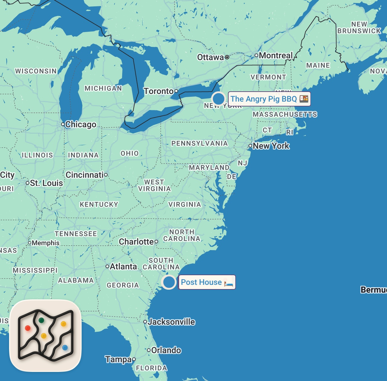 Map of 3 spots from Extreme Backyard Barbecue!! 🇺🇸 You’ll ONLY Get This in South Carolina!