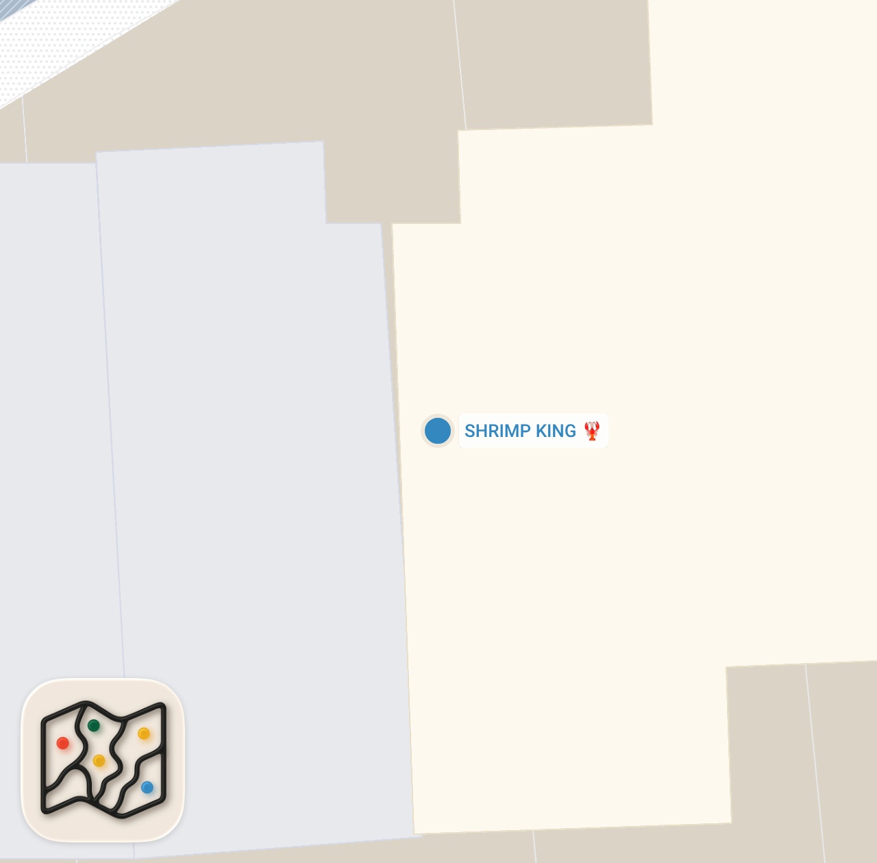Map preview for "Shrimp King" in Upper Darby, Pa