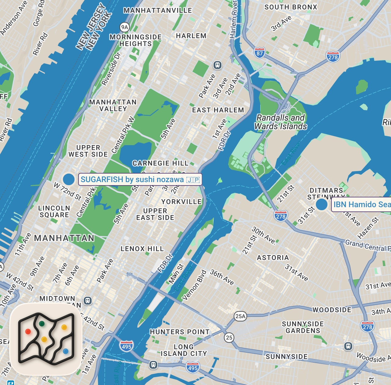Map of 2 spots from The Biggest Soccer Tournament In The World (Food Edition)!