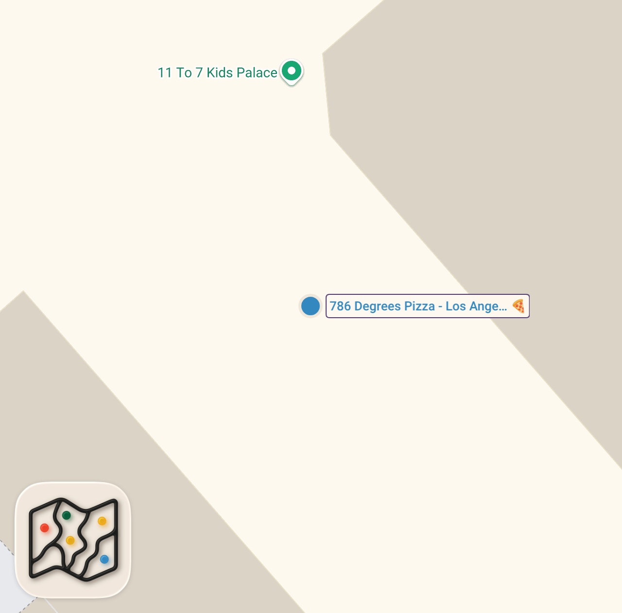 Map of 1 spots from Eating at #1 RANKED PIZZA Restaurant on Yelp... (INDIAN PIZZA!?)