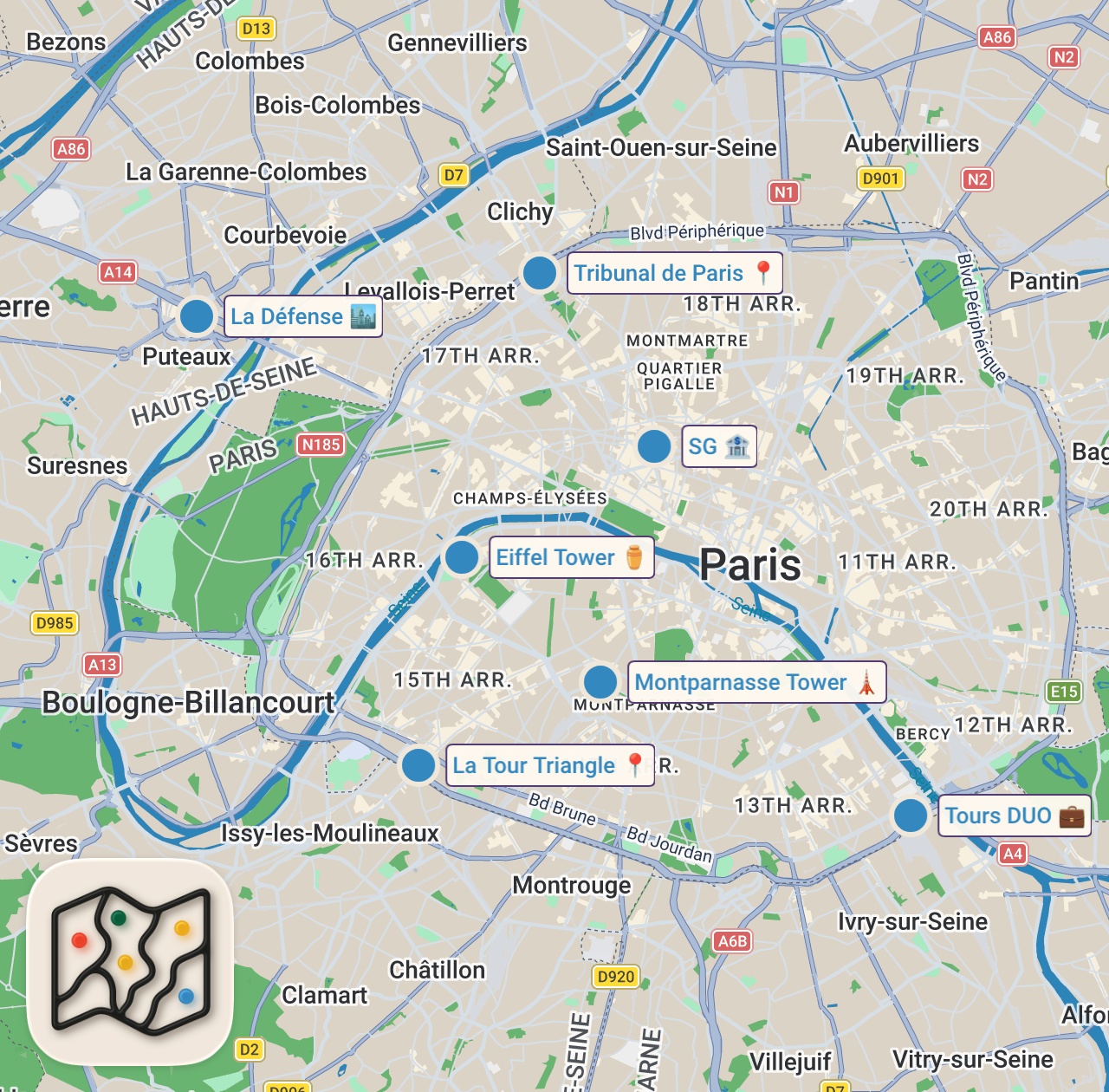 Map preview for The Most Hated Building In Paris