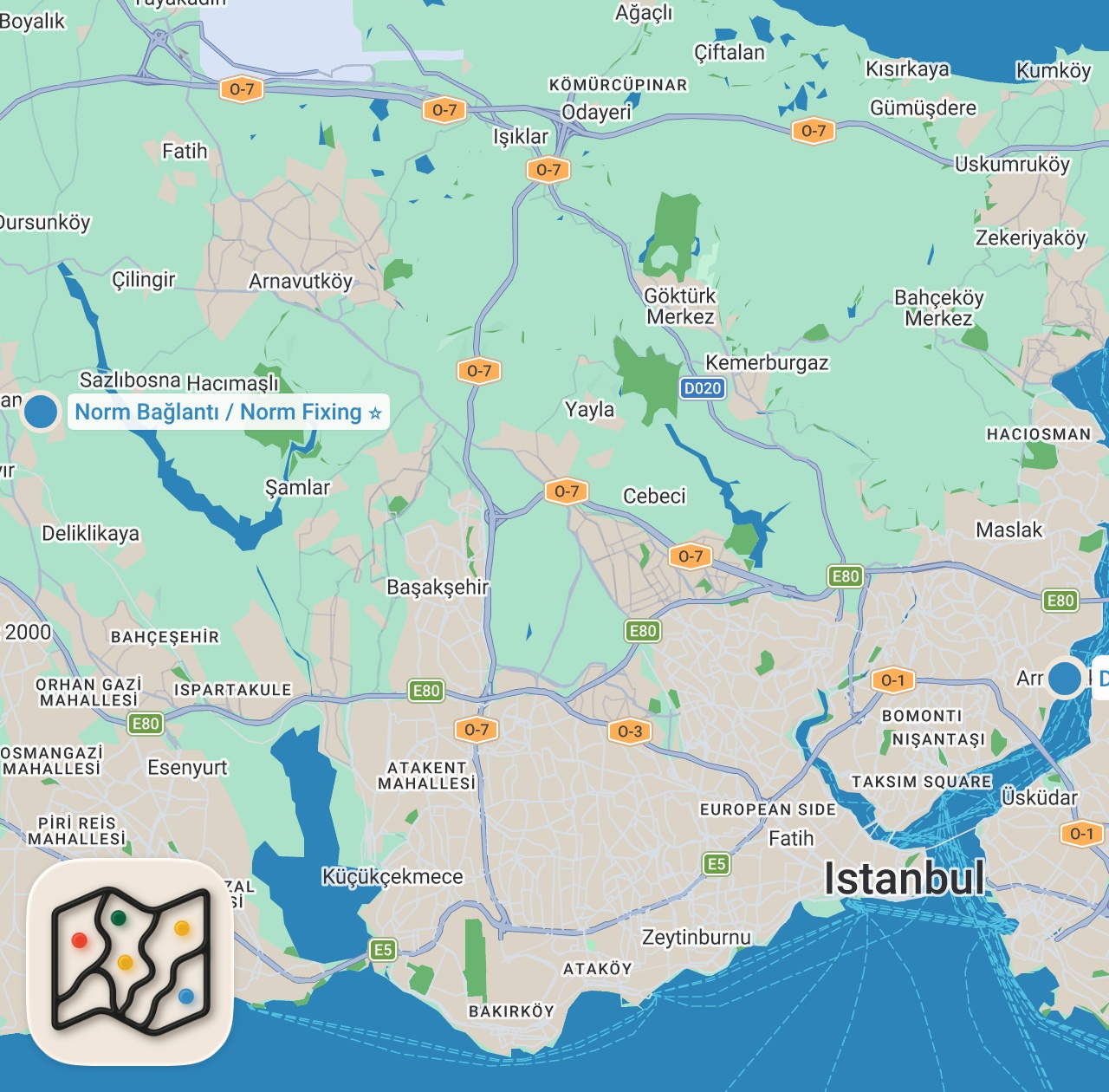 Map preview for LEZZET TURU: ARNAVUTKÖY | Pizza, panuozzo, humus ve kebap dürüm - Oğuz Yenihayat