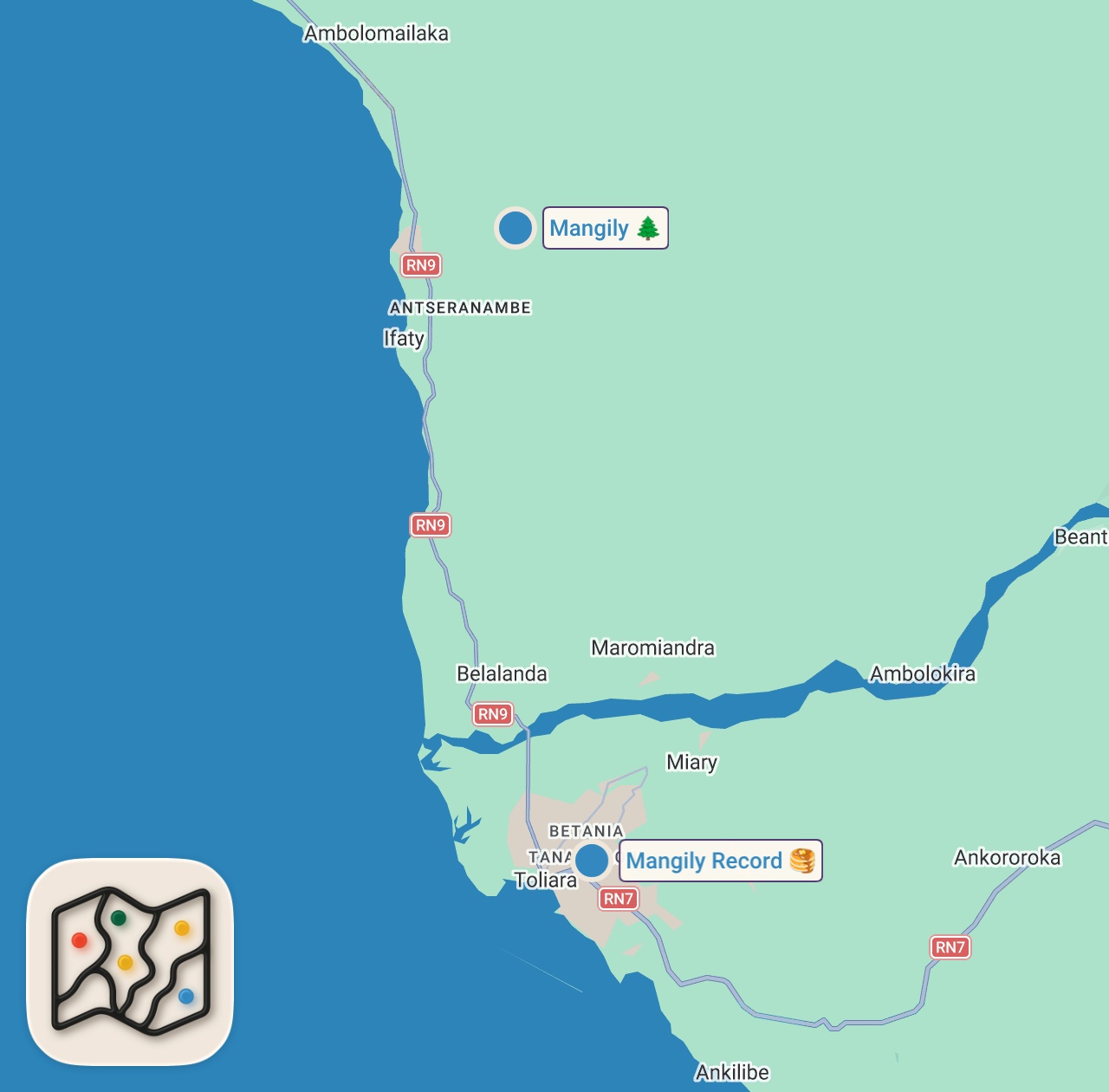 Map of 2 spots from Street Food in Africa!! 🦞 LOBSTER MOUNTAIN + Huge Red Snapper in Madagascar!