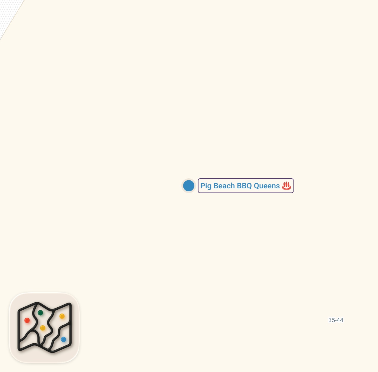 Map of MASSIVE BBQ FEAST at Pig Beach in Brooklyn NYC | Aggressively Necessary Ep 4 | DEVOUR POWER