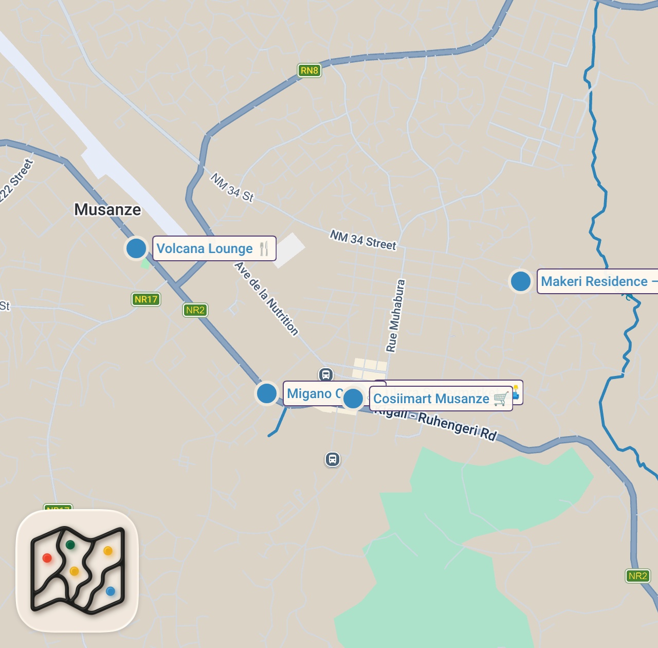 Map preview for Arriving In Africa's Cleanest & Safest Country - Rwanda 🇷🇼