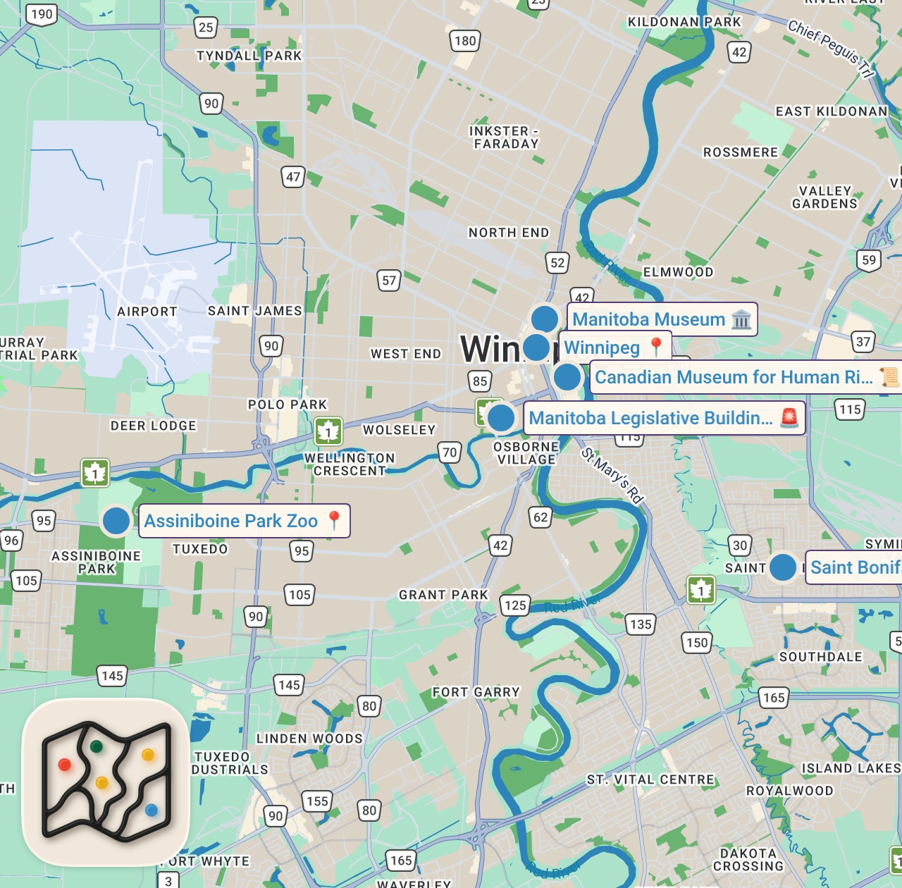 Map preview for VOYAGER SEULE AU CANADA 🇨🇦 (conseils et astuces)