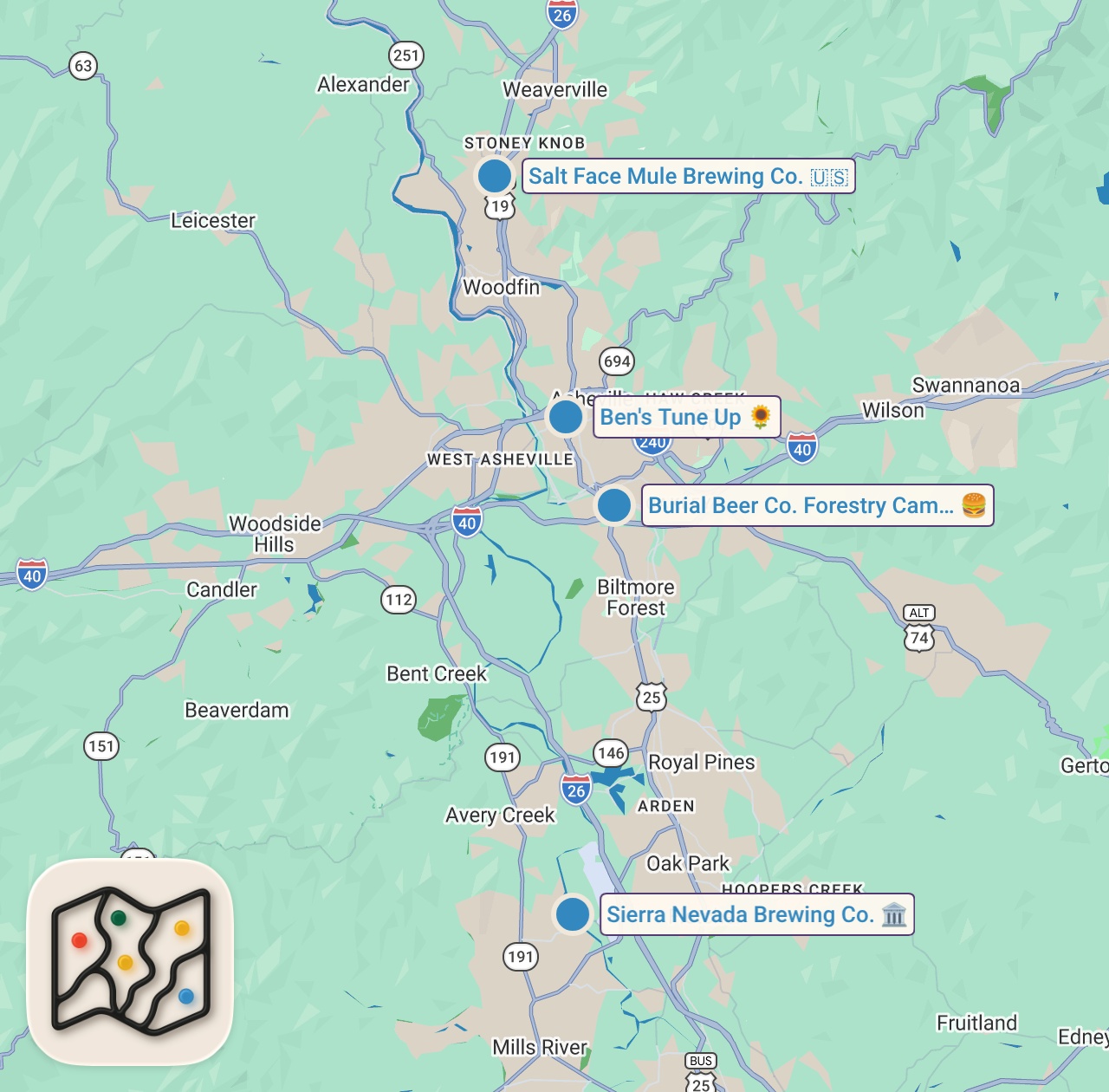 Map preview for Can I Survive 24 Hours in America's #1 Beer City?