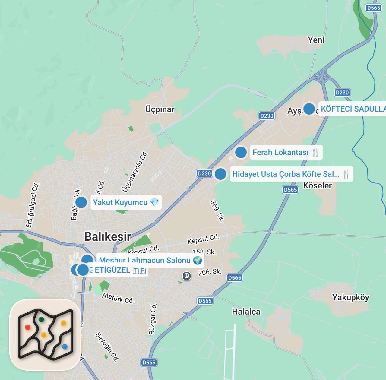 Map preview for BALIKESİR’İN GİZLİ LEZZETLERİ!