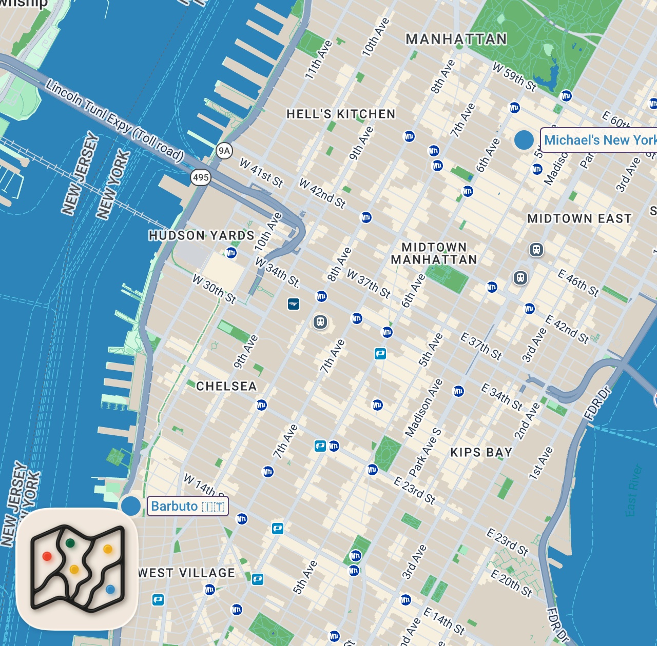 Map of 2 spots from NYC's Most Famous Roast Chicken Took 50 Years to Perfect — Most-Ordered