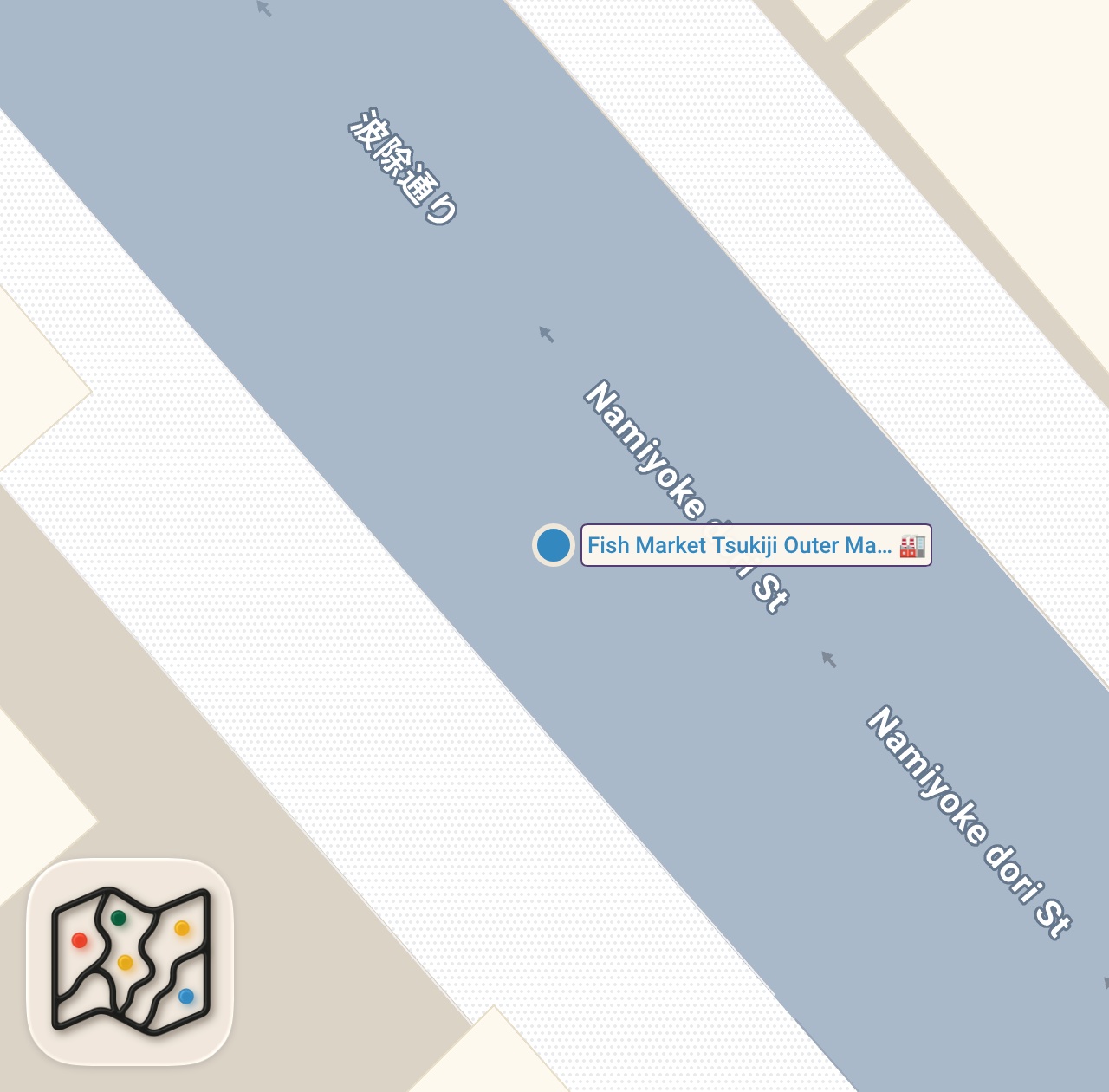 Map of 1 spots from Top 10 MUST EATS at the LEGEDARY Tsukiji FISH MARKET in Tokyo Japan (Ultimate Food Guide!)