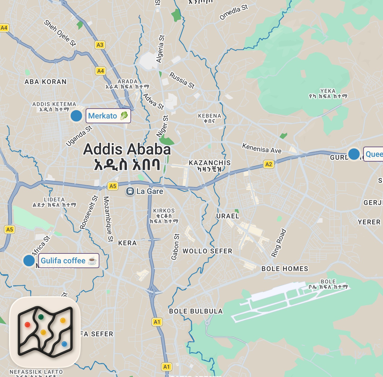 Map preview for YAMYAM GİBİ ÇİĞ ET YEDİM!!! | ETİOPYA'DA 4 GÜN