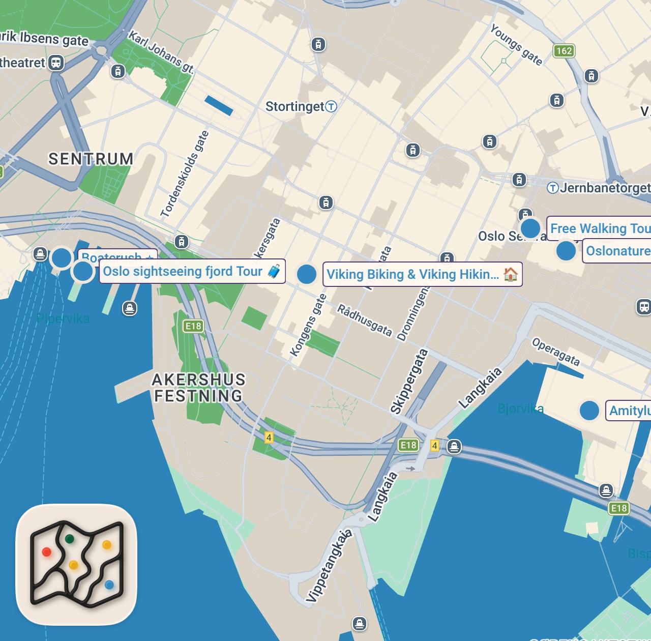 Map of 7 spots from 48 Hours in Oslo, Norway: Things to Do and Eat 🇳🇴