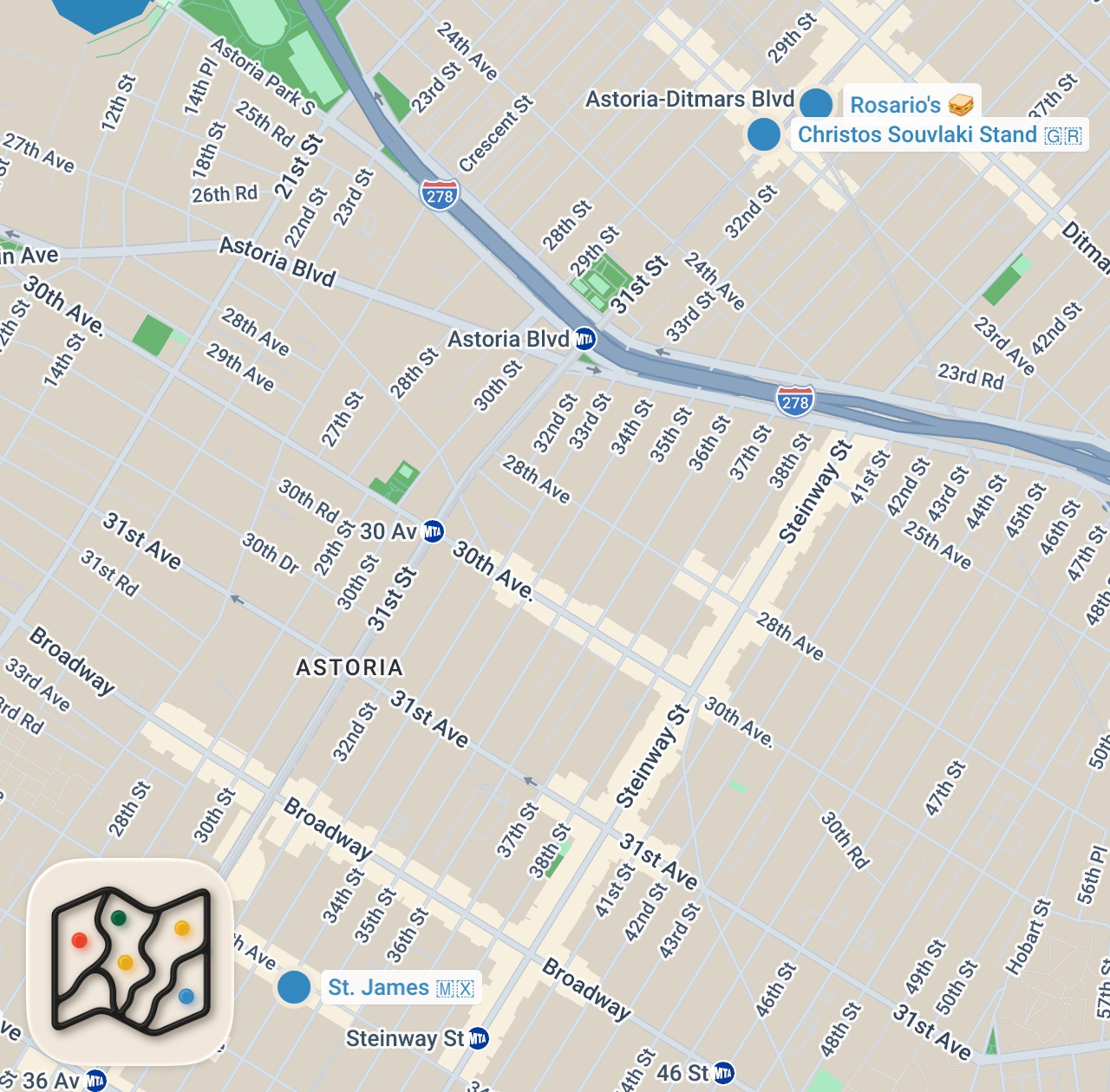 Map preview for The best cheap eats in Astoria, Queens #shorts #food #queens #pizza #cheapeats