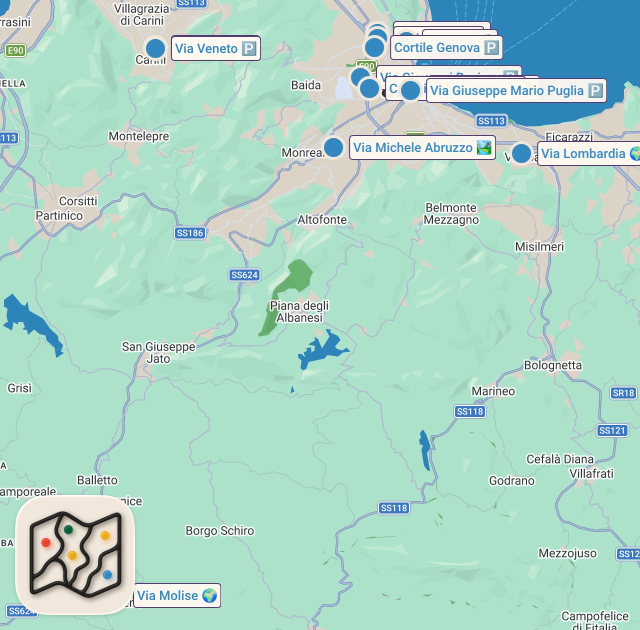 Map of 17 spots from Cibo italiano: migliori piatti di ogni regione! Italian food comida italiana nourriture italien