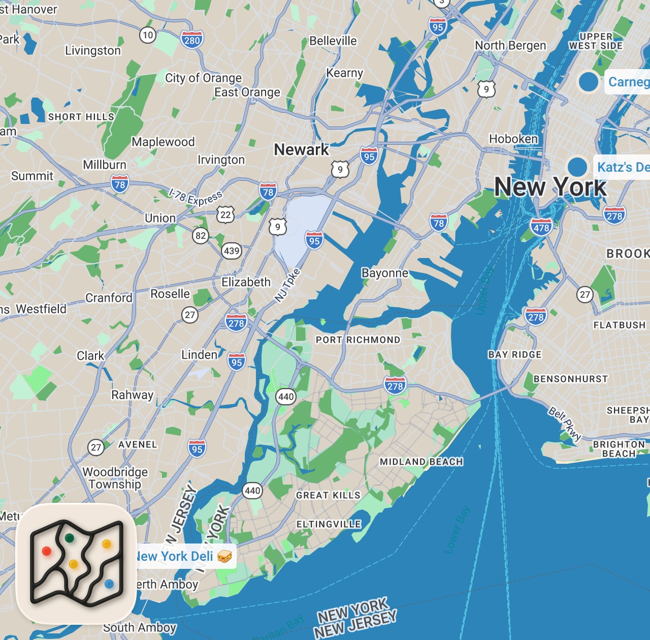 Map preview for Is Jersey's Best Deli BETTER THAN KATZ's? Harold's New York Deli Review