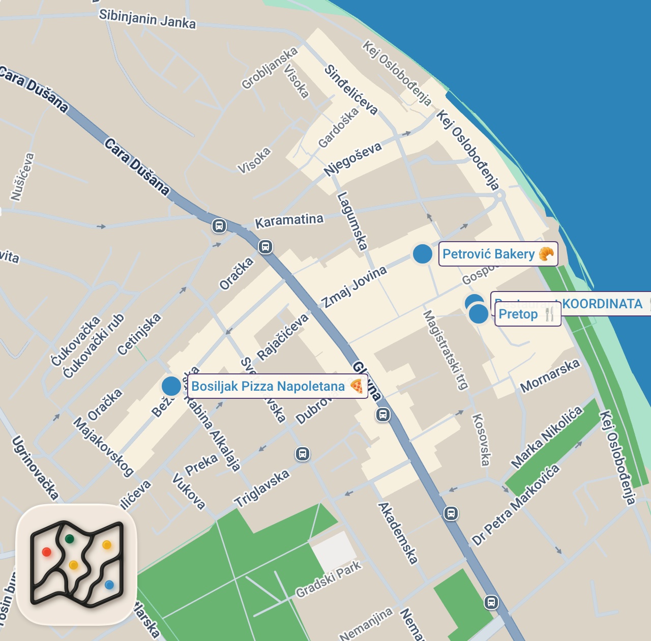 Map preview for I Ate At The Craziest Restaurant in Serbia - SERBIAN STREET FOOD in ZEMUN