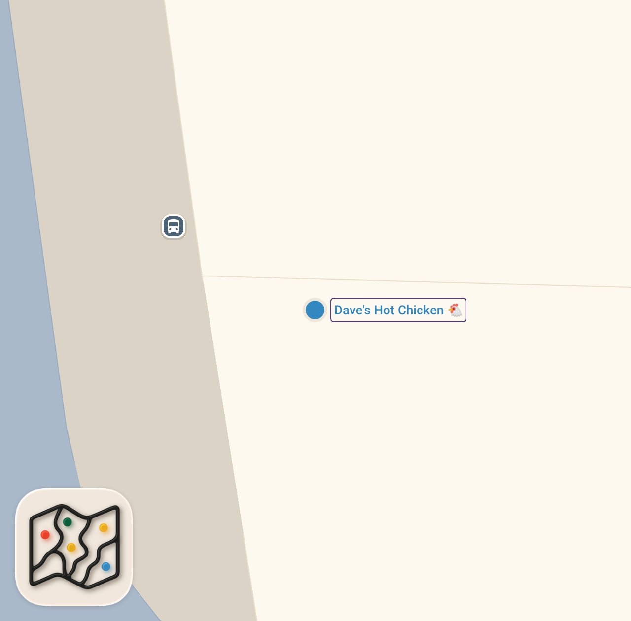 Map of 1 spots from Dave's Hot Chicken at home 🐔