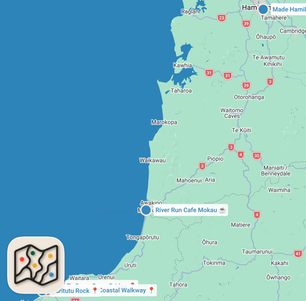 Map preview for You Can’t Beat a classic KIWI Roadie! | Auckland to New Plymouth
