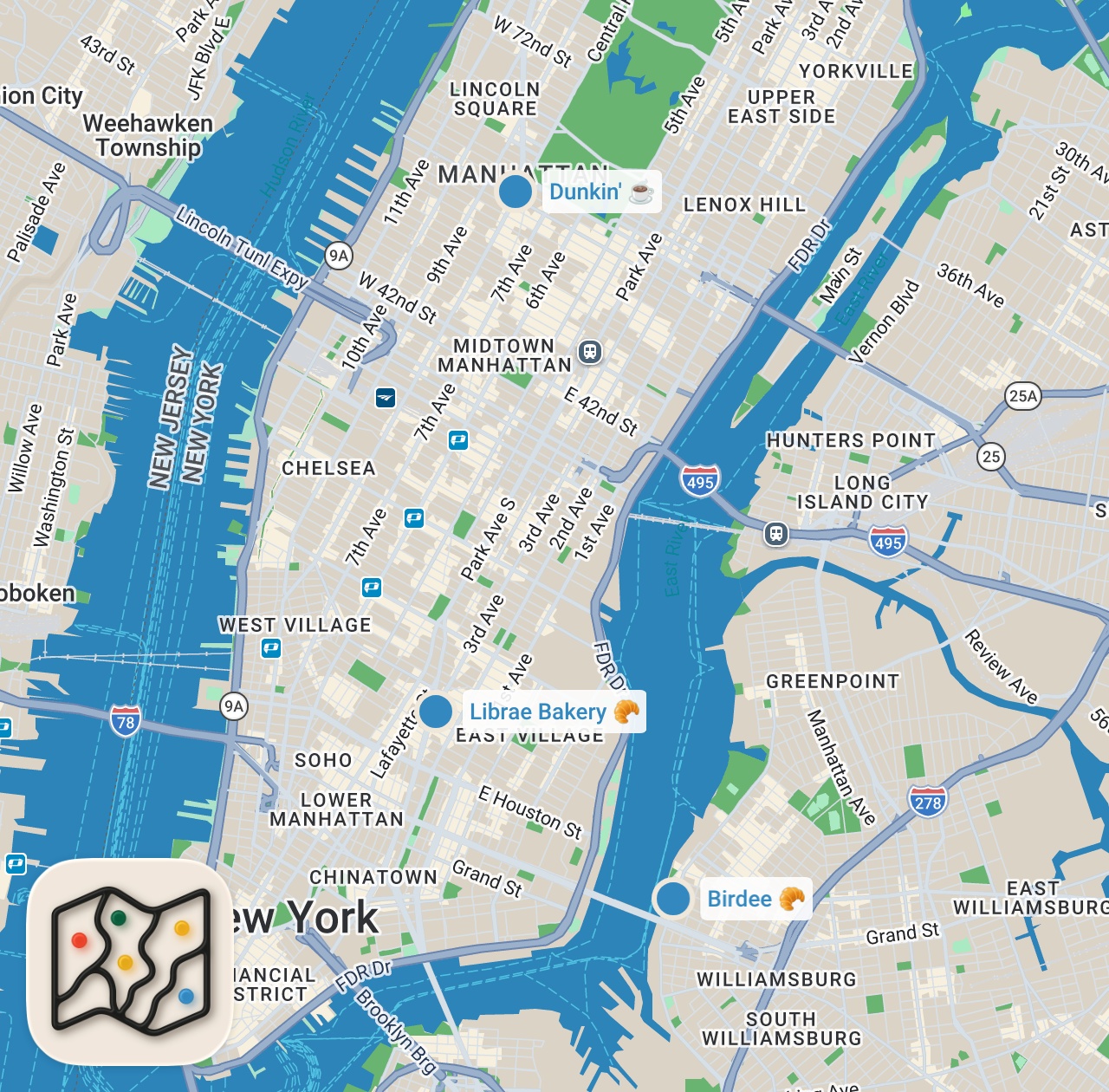 Map preview for Is this the best chocolate croissant in NYC?! I think it might be!! #nyc #croissant  #nycfood