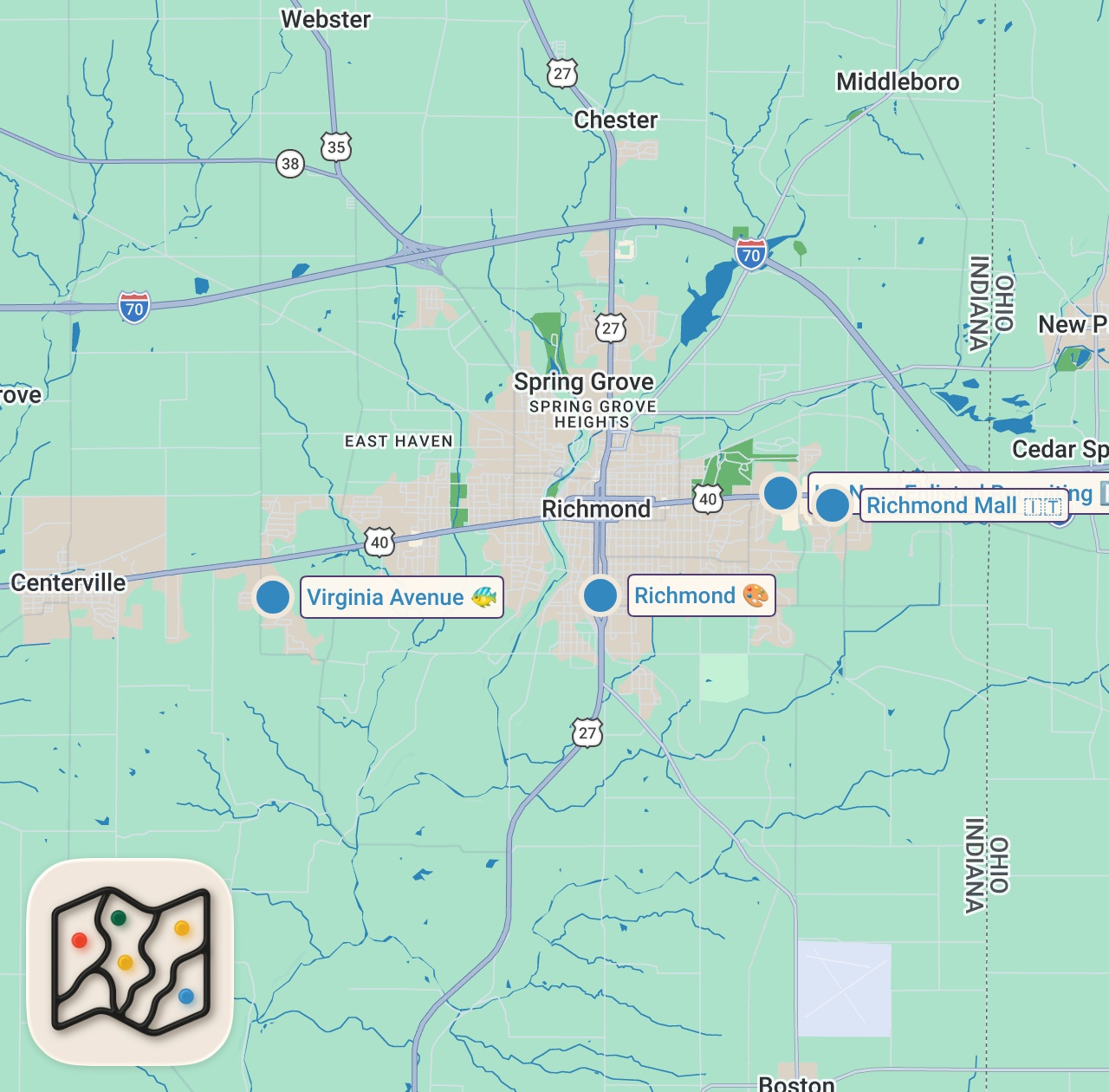 Map of 5 spots from Nobody Wants to Live Here… So They’re Offering Cash