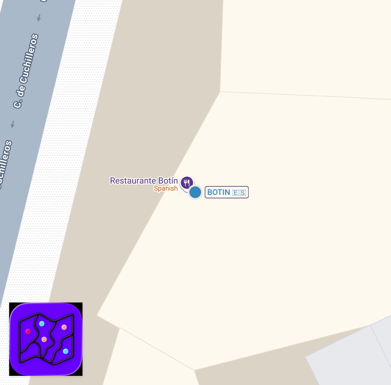 Map of 1 spots from Madrid'de yediğim bu dana işkembenin lezzet derinliği gerçekten tarif edilemez.