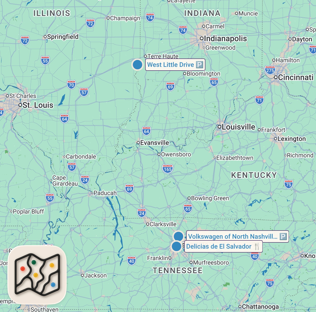 Map preview for Eating at SKETCHY Restaurants For 24 Hours...