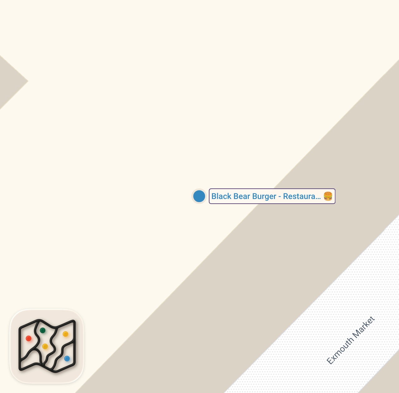 Map of 1 spots from Burger Review Black Bear Burger