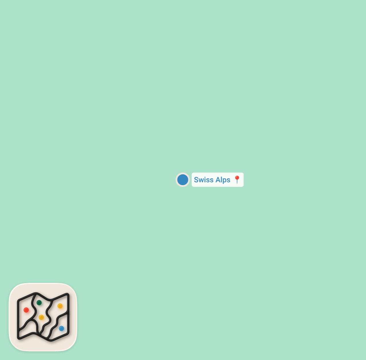 Map preview for The 36 Most Beautiful Places in Switzerland