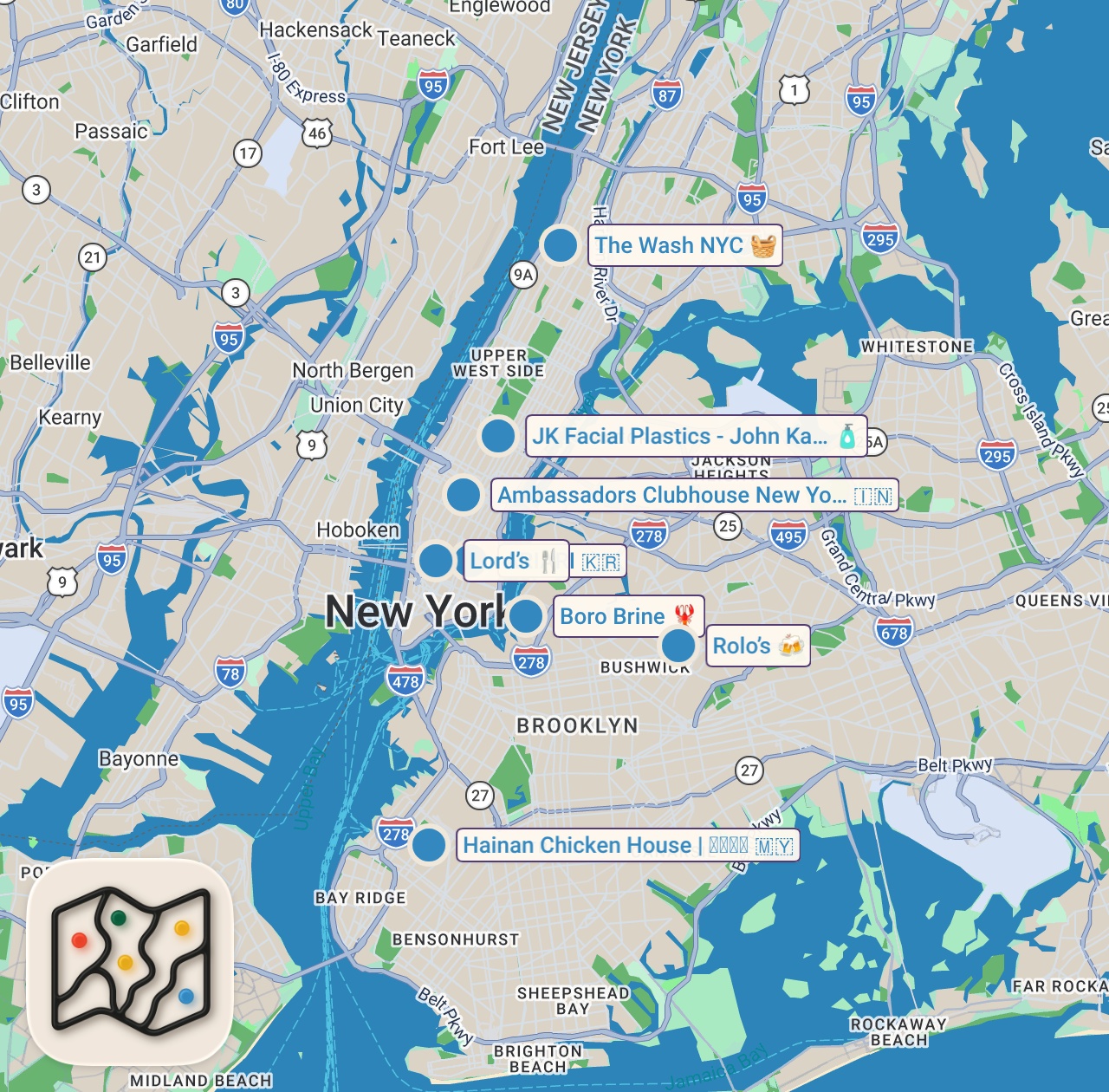 Map preview for 6 MUST EAT Hottest Restaurants for Dinner in NYC!