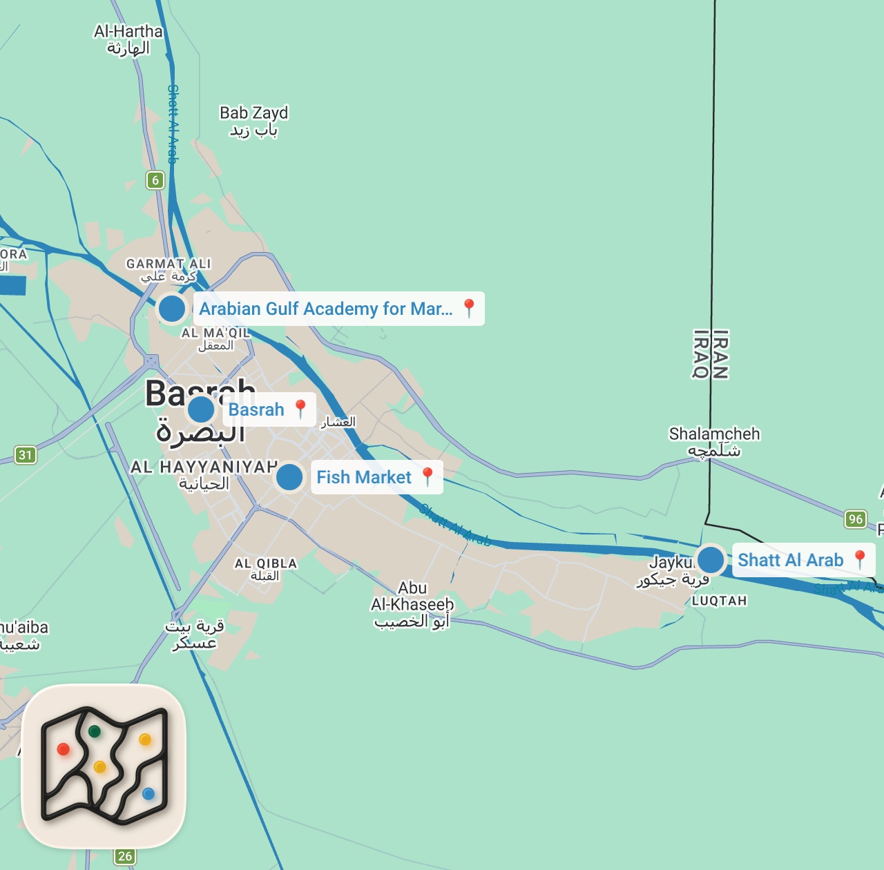 Map preview for My First Meal in IRAQ Wasn’t What I Was Expecting