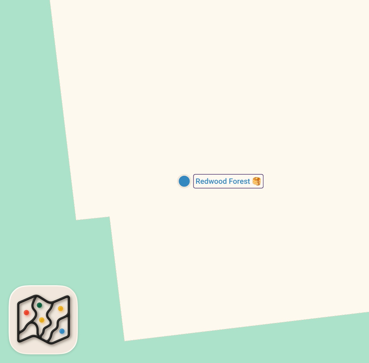 Map of 1 spots from Is this the World's Best Tree House? | Redwood Forest, California