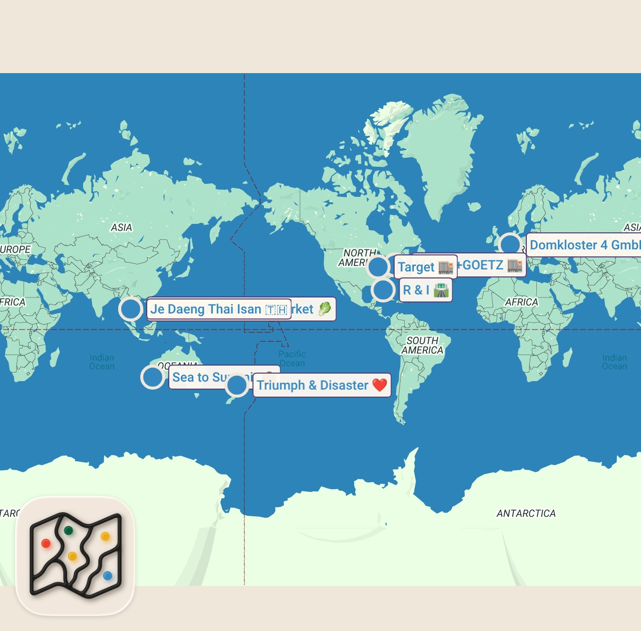 Map of 8 spots from PACKING TOILETRIES Minimalist Essentials | BAGS & Pro DIY Tips ✈🌎