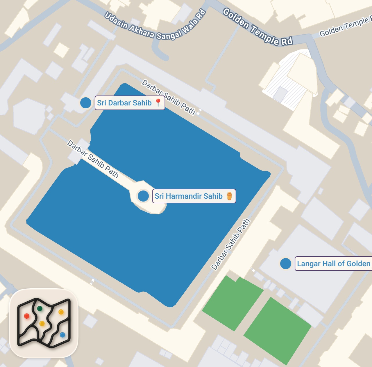Map of 3 spots from Inside the World’s Largest Kitchen in India (100,000 People Per Day!!)