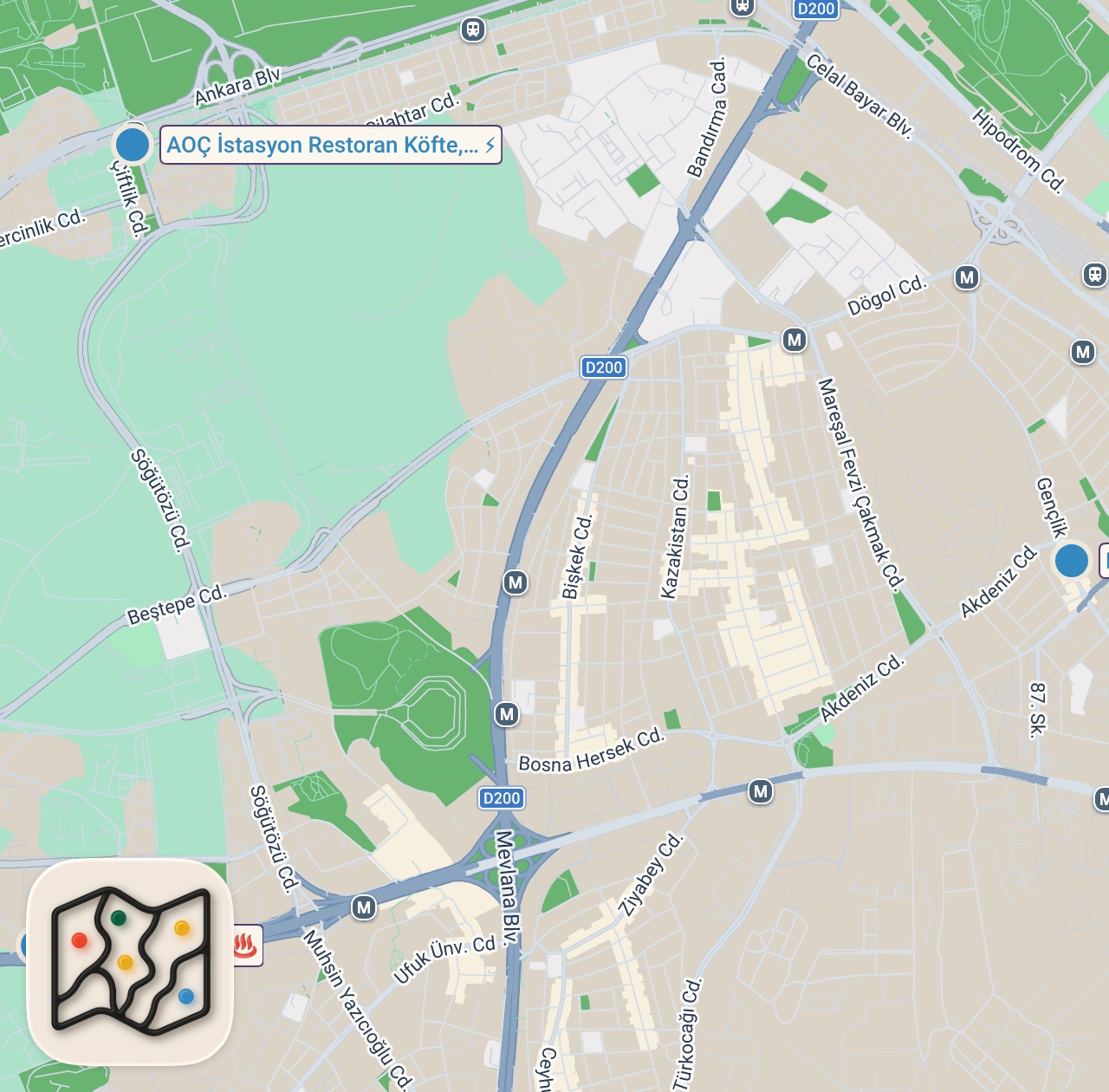 Map of 3 spots from ANKARA’NIN TARİHİ KOKOREÇÇİLERİ!