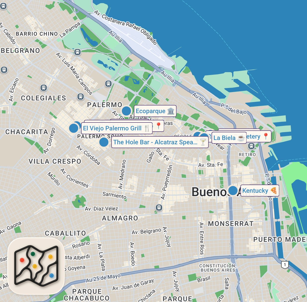 Map preview for BUENOS AIRES VLOG #1 | Gerçekten Güvenli mi? Nerede Kalınır & Ne Yenir? 🇦🇷
