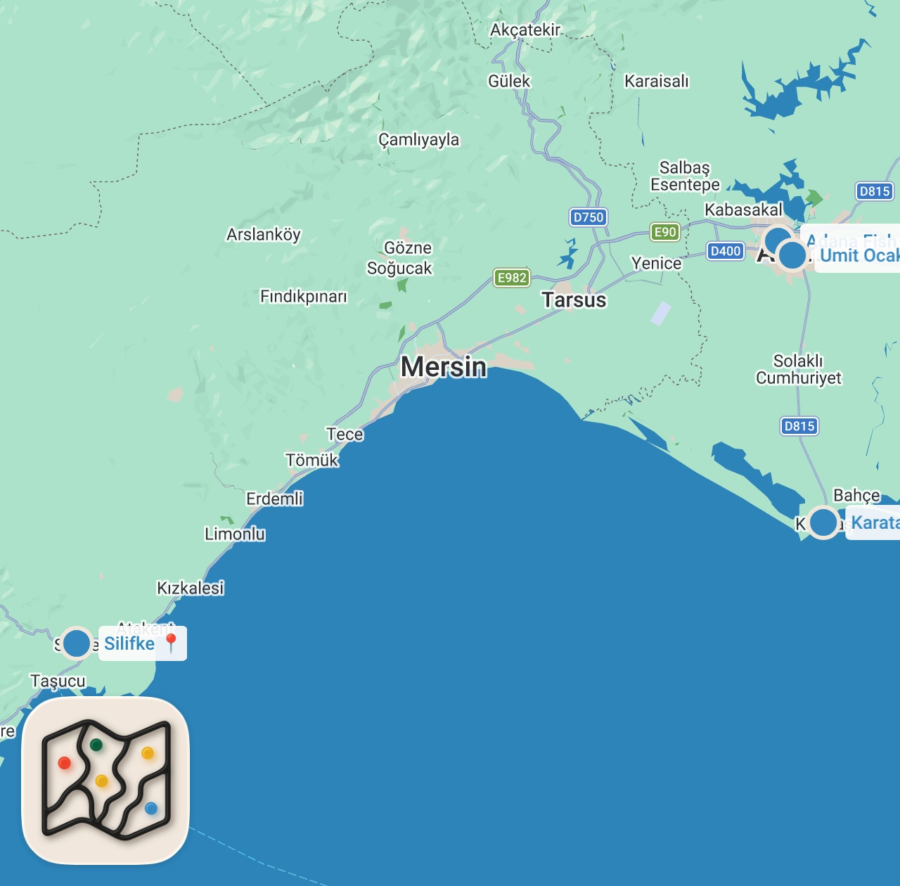 Map preview for Adana’da Deniz Mahsullü Ocakbaşı Deneyimi 🐟🦐 #ayaküstülezzetler #short #shorts