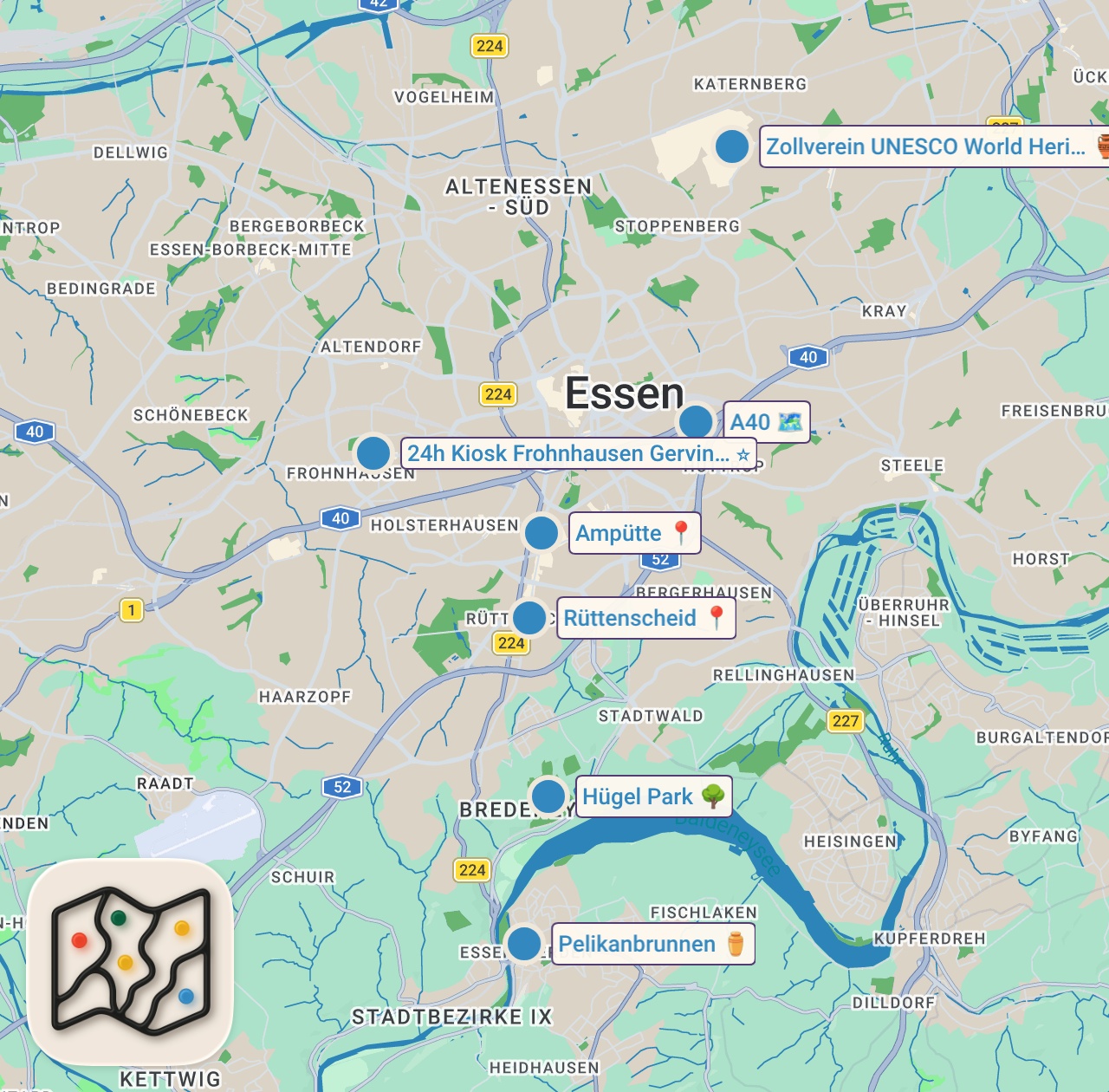Map preview for Im Ruhrpott (Essen) | Easy German 57