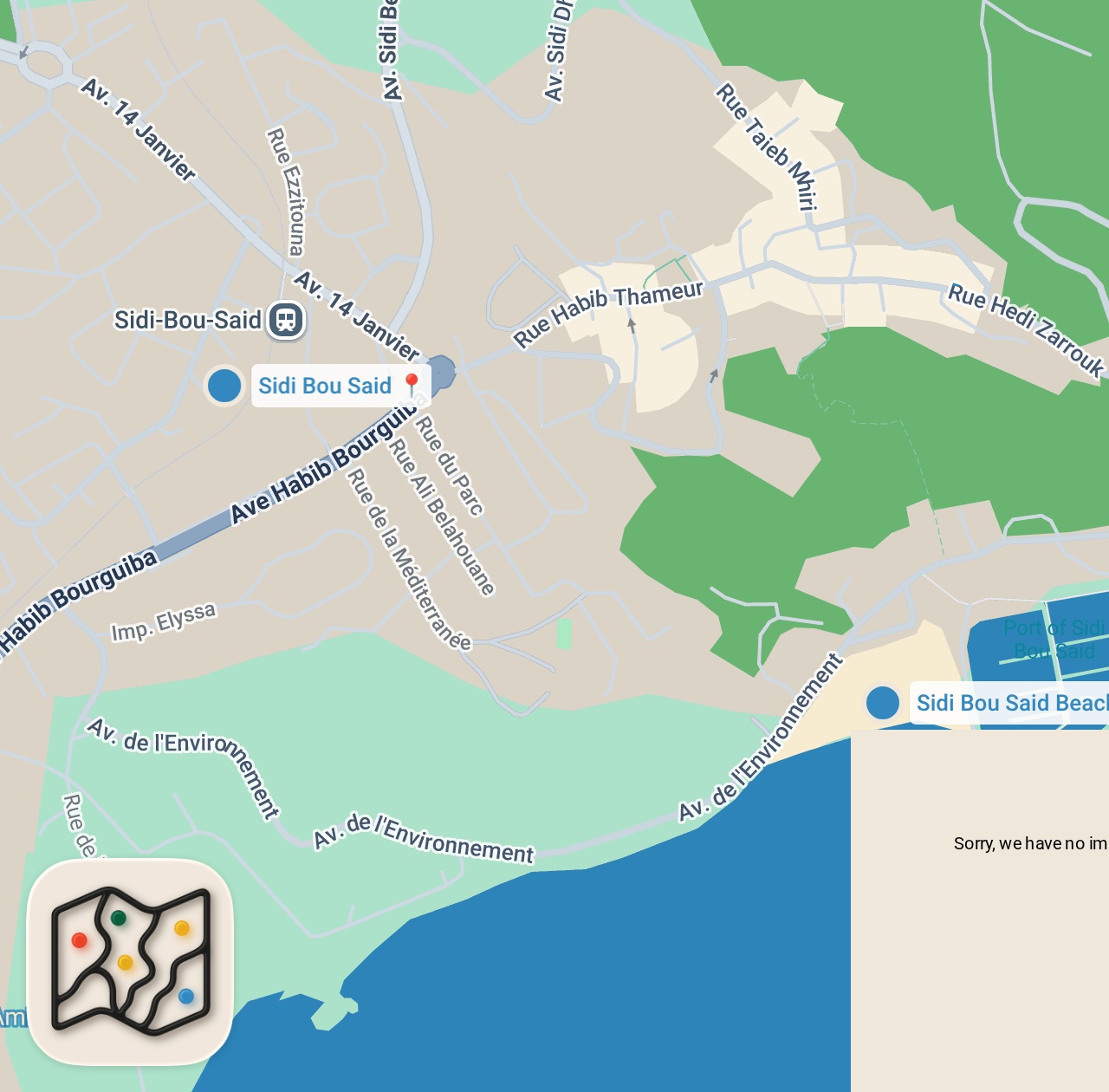 Map preview for You Won't Believe This Is TUNISIA (Sidi Bou Said) Travel Vlog سيدي بو سعيد ، تونس