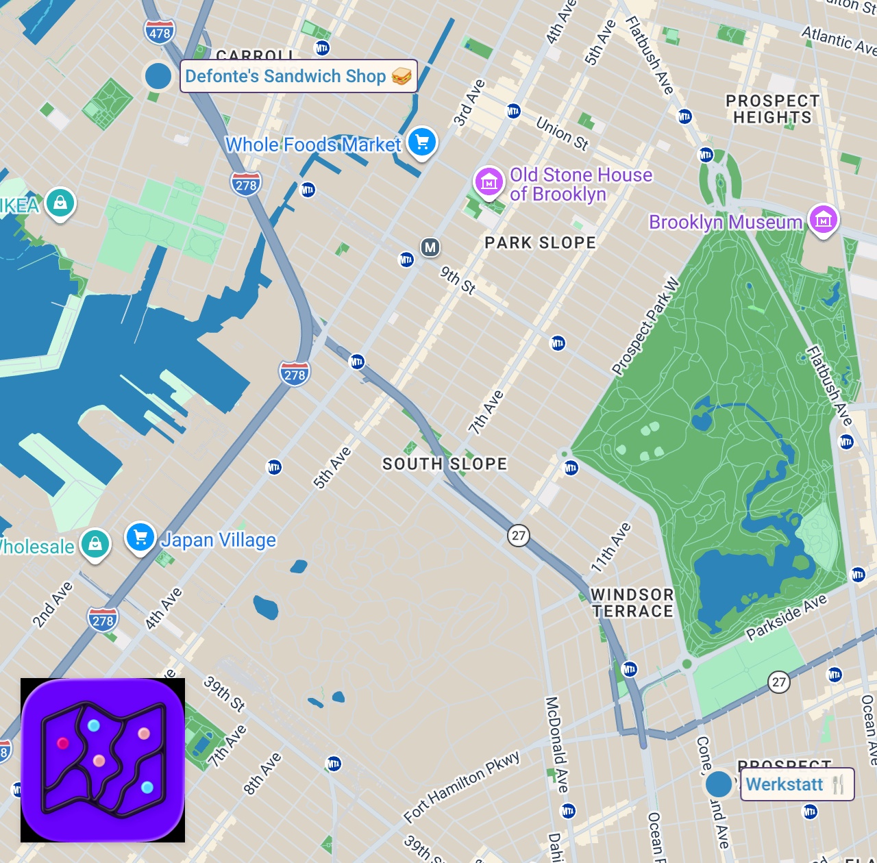 Map of 2 spots from George Motz loves this schnitzel in NYC #shorts #food