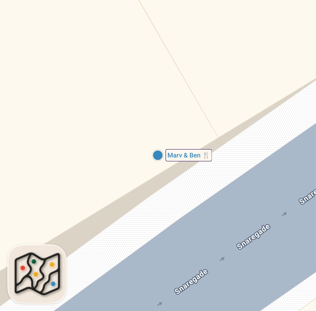 Map preview for We're loving this LOCAL DANISH Restaurant in COPENHAGEN | MARV & BEN