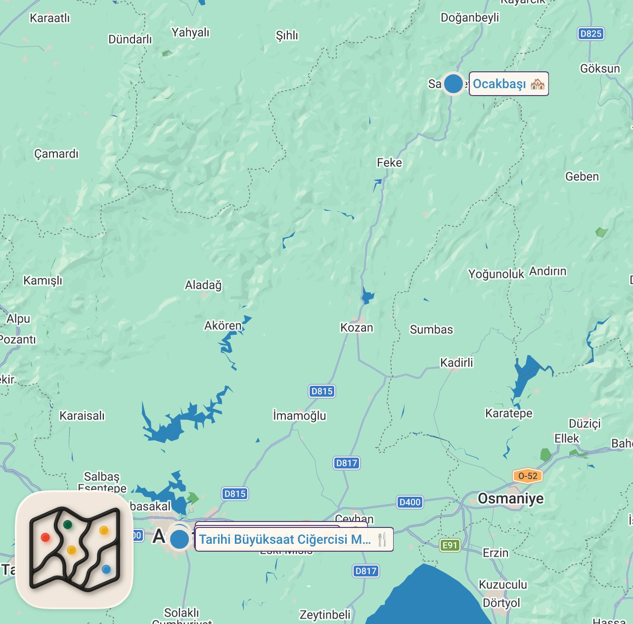 Map of 4 spots from 3 SAATTE 6000 TL SERİSİ ADANA!!!