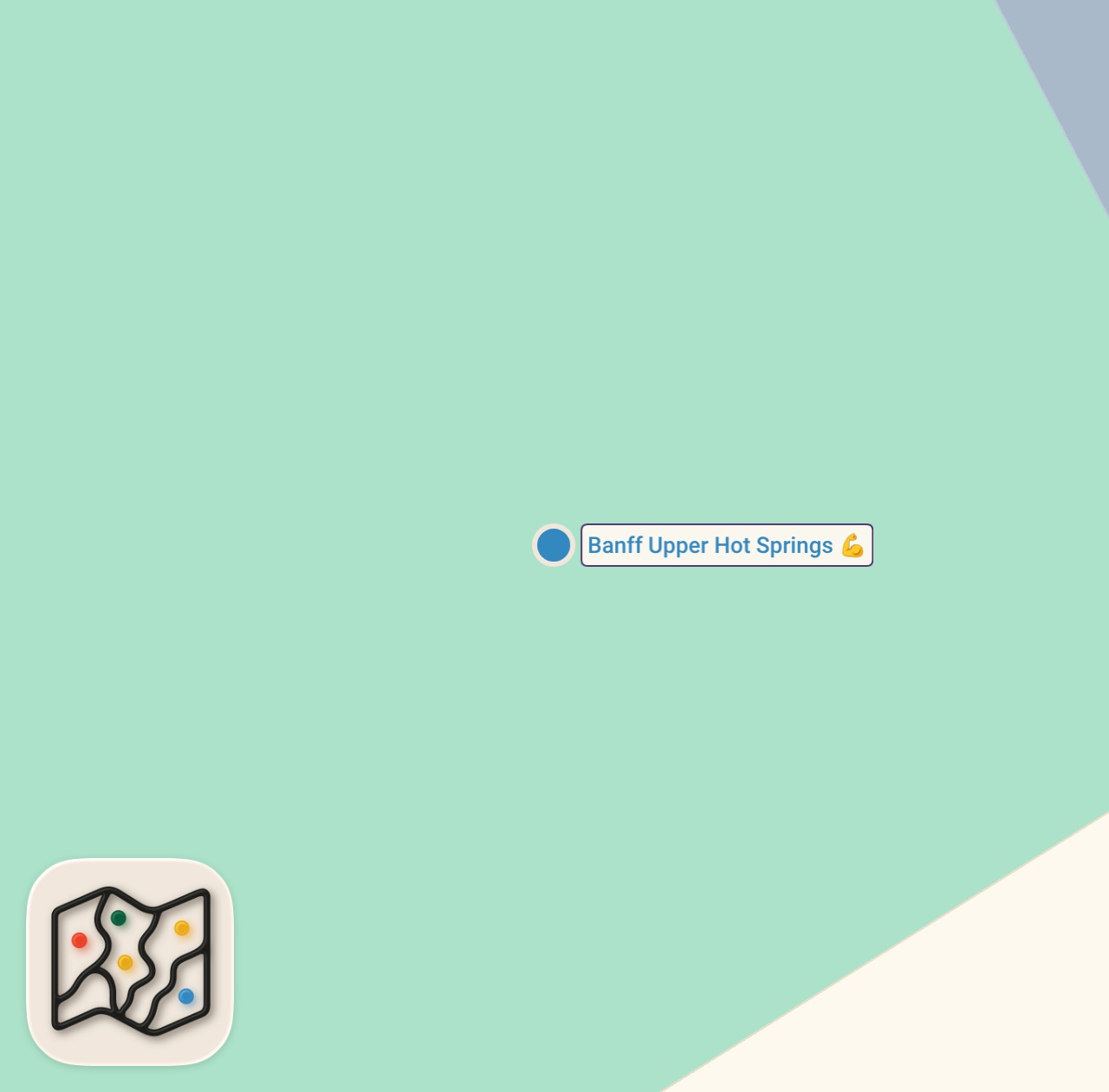 Map of 1 spots from Perfect Day in Banff & Lake Louise | Alberta, Canada