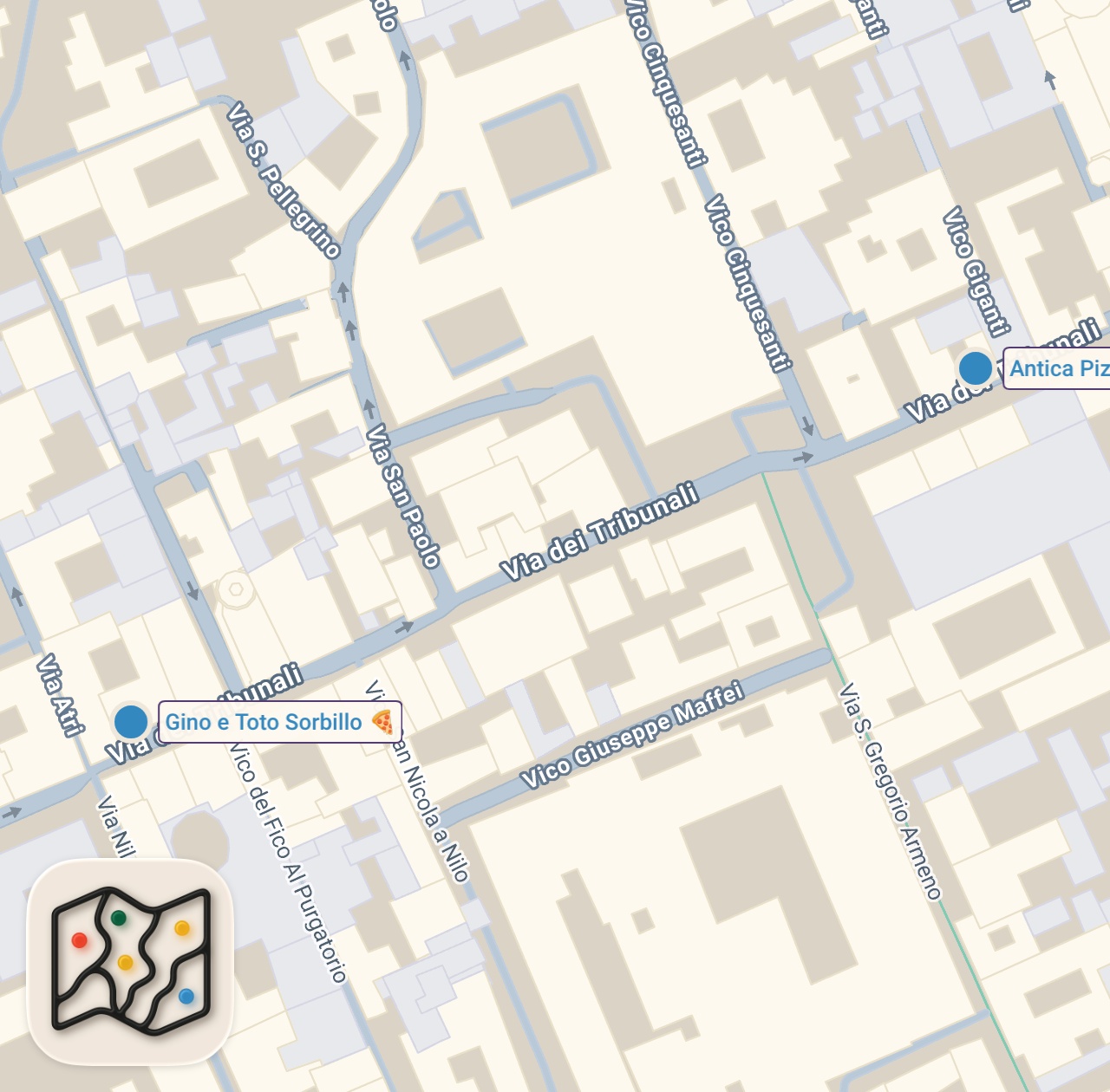 Map preview for World's BEST PIZZA! Inside the MOST FAMOUS Pizza Shop in Naples Italy
