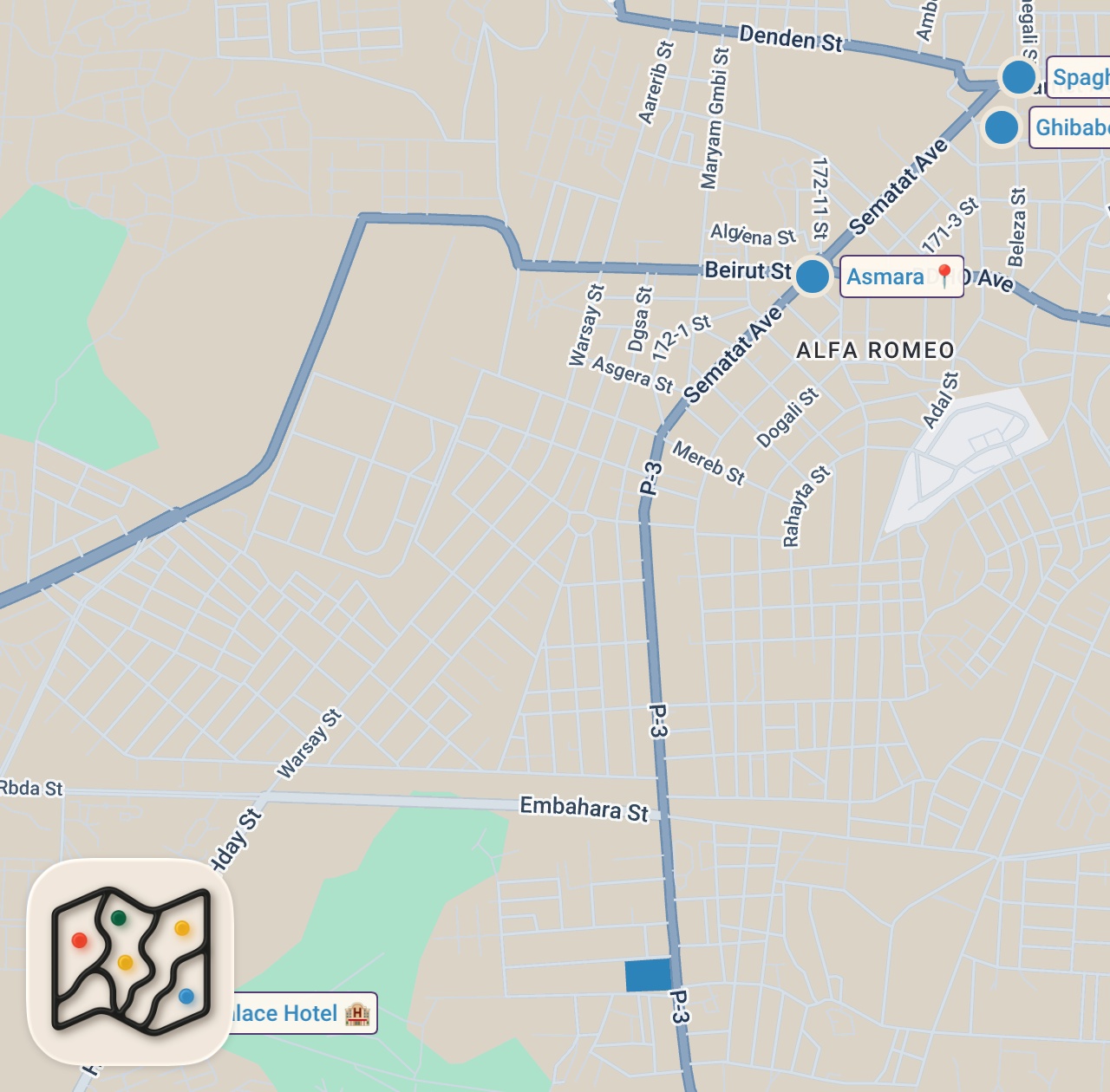 Map of 5 spots from DYR VS BILLIG RESA (ERITREA & SAUDI)