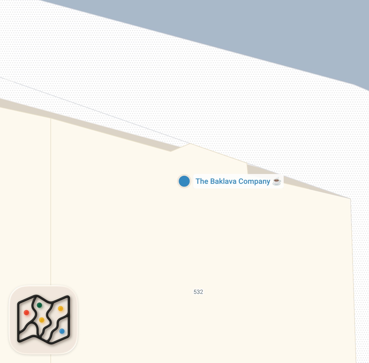 Map preview for Baklava Company Located Near Limehouse #food #bananapudding #viral #dessert