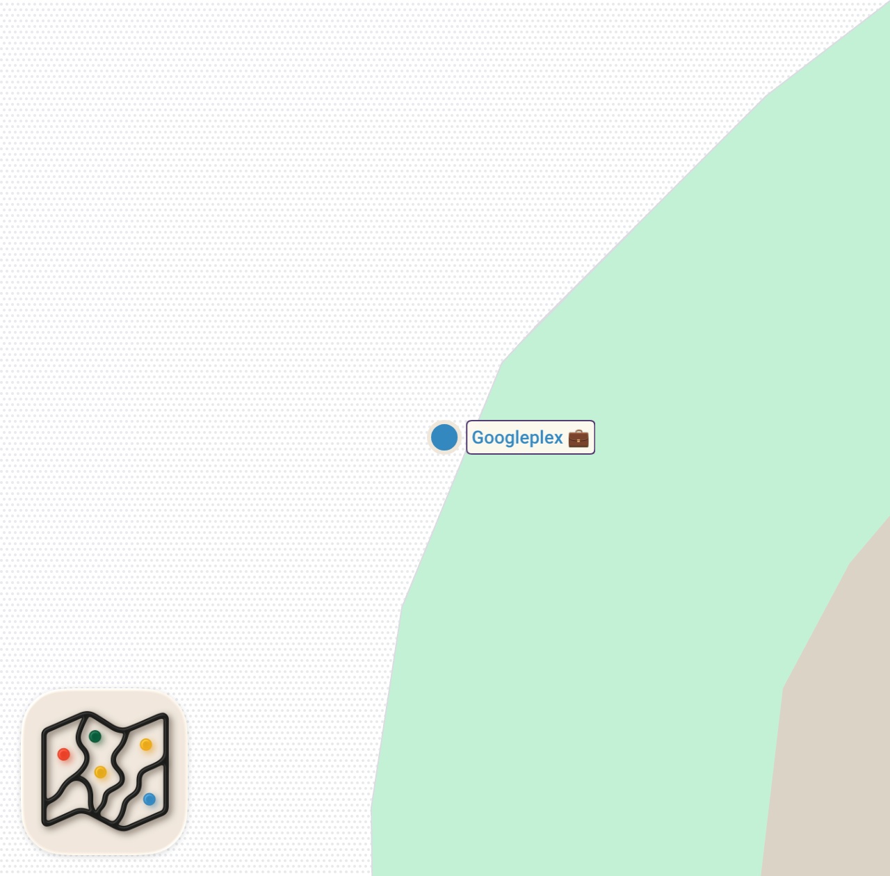 Map of 1 spots from Inside Google: What It's Like Inside Google Headquarters in Silicon Valley