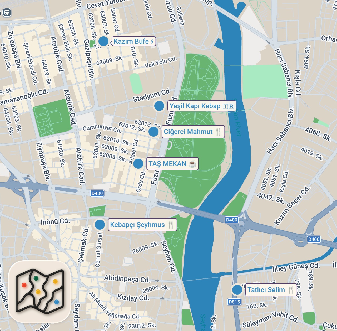 Map of 6 spots from 3 SAATTE 6000 TL SERİSİ ADANA!!!