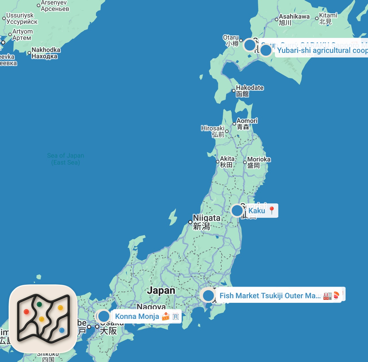 Map preview for 30 Japanese Foods You MUST Try!! Tokyo Street Food to Kyoto Kaiseki! [Full Documentary]