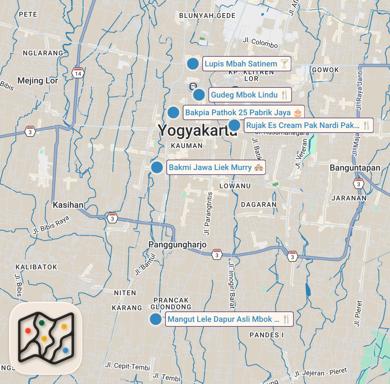 Map preview for YOGYAKARTA!! 7 Indonesian Street Food You Don't Wanna Miss!!!